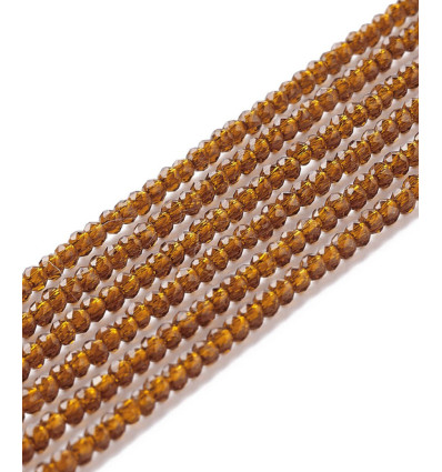 2mm - Chapelet perle en verre à facettes