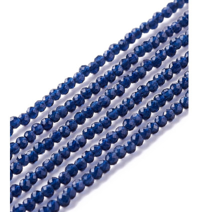 2mm - Chapelet perle en verre à facettes