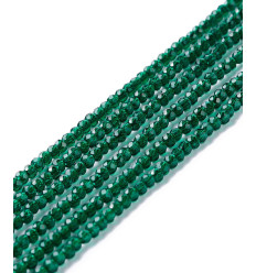 2mm - Chapelet perle en verre à facettes