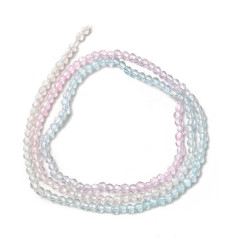 2mm - Chapelet perle en verre à facettes