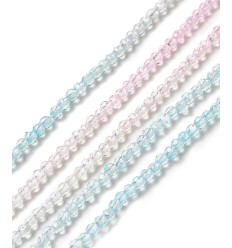 2mm - Chapelet perle en verre à facettes
