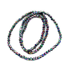 3x2.5mm - Chapelet perle toupie en verre à facettes