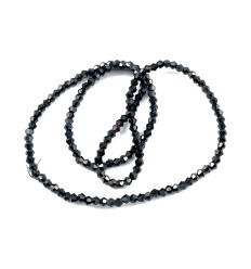 3x2.5mm - Chapelet perle toupie en verre à facettes