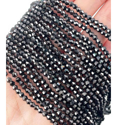 3x2.5mm - Chapelet perle toupie en verre à facettes