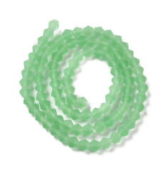 3x2.5mm - Chapelet perle toupie en verre à facettes