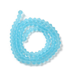 3x2.5mm - Chapelet perle toupie en verre à facettes