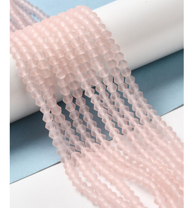 3x2.5mm - Chapelet perle toupie en verre à facettes