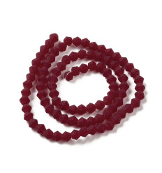 3x2.5mm - Chapelet perle toupie en verre à facettes