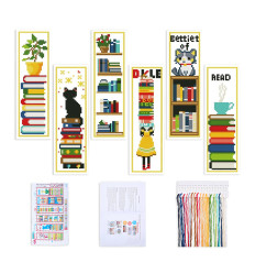 Kit de broderie marque page à broder aux points de croix