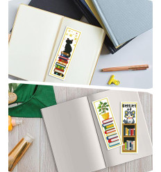 Kit de broderie marque page à broder aux points de croix