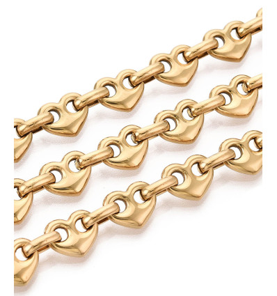 Chaine maillons coeurs (10cm)