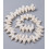Chapelet coquillages spirales blanc