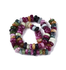 12x5mm - Mix de pierres quartz teintés - Chapelet pierre ronde