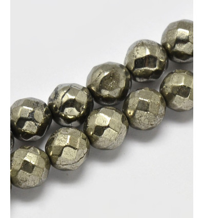 6mm - pyrite - chapelet pierres