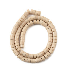 6x3mm - Chapelet Heishi en fossile