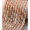 Chapelet Heishi en pierre facettée - quartz rose
