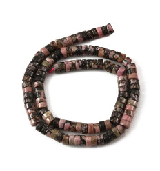 6x3mm - Chapelet Heishi en rhodonite
