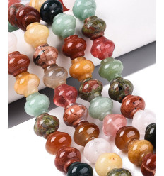 12x14mm - Mix de pierres lanternes - Chapelet pierre
