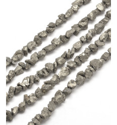 5x4mm - pépites de pyrite - chapelet pierres rondelles