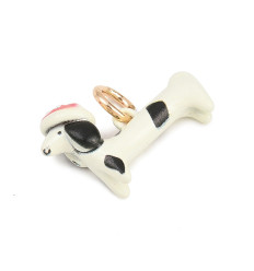 Pendentif chien chapeau champi