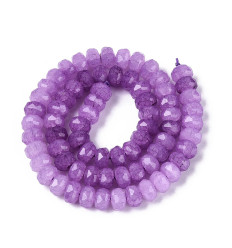 8x5mm - rondelle jade teintée à facettes - Chapelet pierre