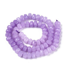 8x5mm - rondelle jade teintée à facettes - Chapelet pierre
