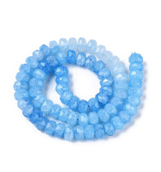 8x5mm - rondelle jade teintée à facettes - Chapelet pierre