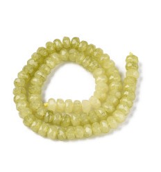 8x5mm - rondelle jade teintée à facettes - Chapelet pierre