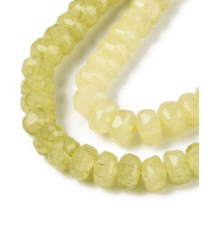 8x5mm - rondelle jade teintée à facettes - Chapelet pierre