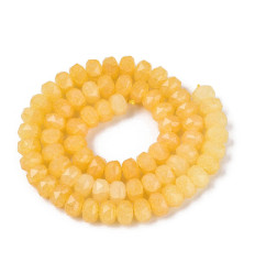 8x5mm - rondelle jade teintée à facettes - Chapelet pierre