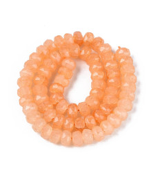 8x5mm - rondelle jade teintée à facettes - Chapelet pierre