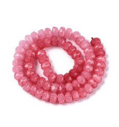 8x5mm - rondelle jade teintée à facettes - Chapelet pierre