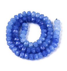8x5mm - rondelle jade teintée à facettes - Chapelet pierre