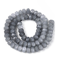 8x5mm - rondelle jade teintée à facettes - Chapelet pierre