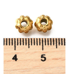 6.5x6.5mm - perle intercalaire fleur épaisse (1pc)