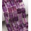 15.5x9.5mm - fluorite mauve - Chapelet de cylindre