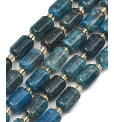15.5x9.5mm - amazonite - Chapelet de cylindre
