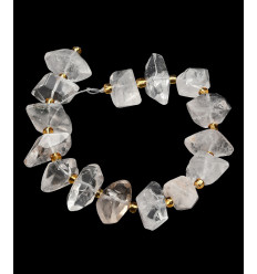 8mm - cristal de quartz - Chapelet pierre