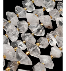 8mm - cristal de quartz - Chapelet pierre
