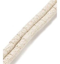 10x6mm - pierre de lave tube - Chapelet