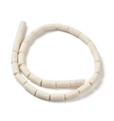 14x7mm - pierre de lave tube - Chapelet