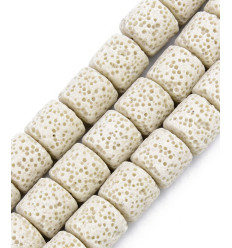10x10mm - pierre de lave tube - Chapelet