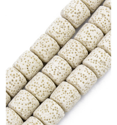 10x10mm - pierre de lave tube - Chapelet