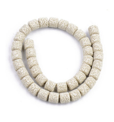 10x10mm - pierre de lave tube - Chapelet