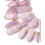 Chapelet Heishi en pierre facettée - quartz rose