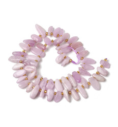 Kunzite - Chapelet de pierres pépites allongées