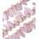 Chapelet Heishi en pierre facettée - quartz rose