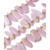 Chapelet Heishi en pierre facettée - quartz rose