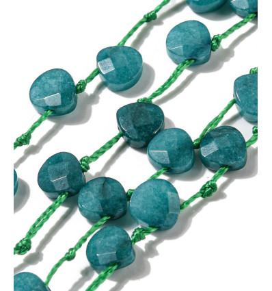 Chapelet de gouttes à facettes en labradorite
