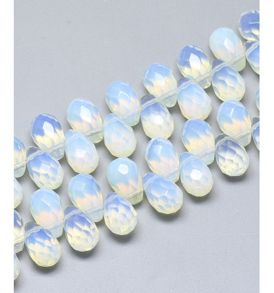 Chapelet de gouttes à facettes en opalite